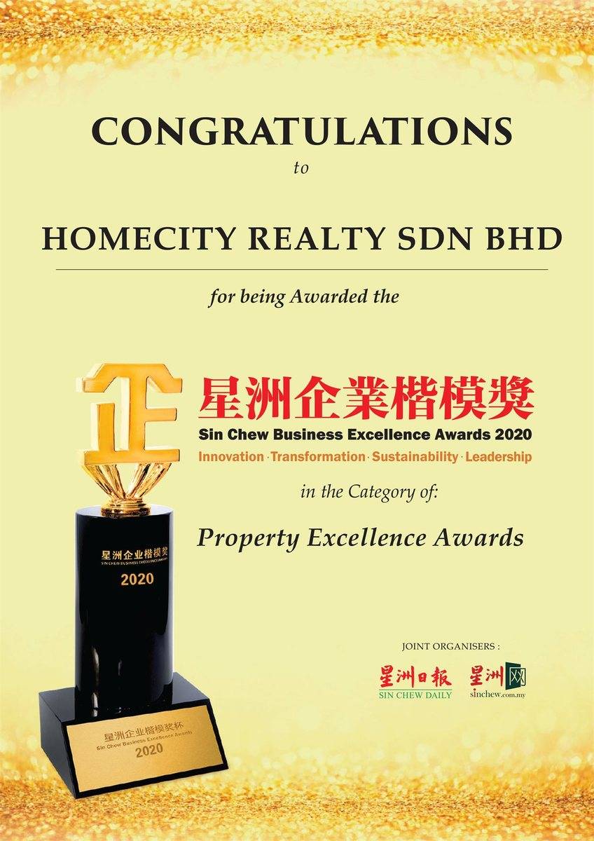 Property Excellence Award — Homecity Realty Sdn Bhd